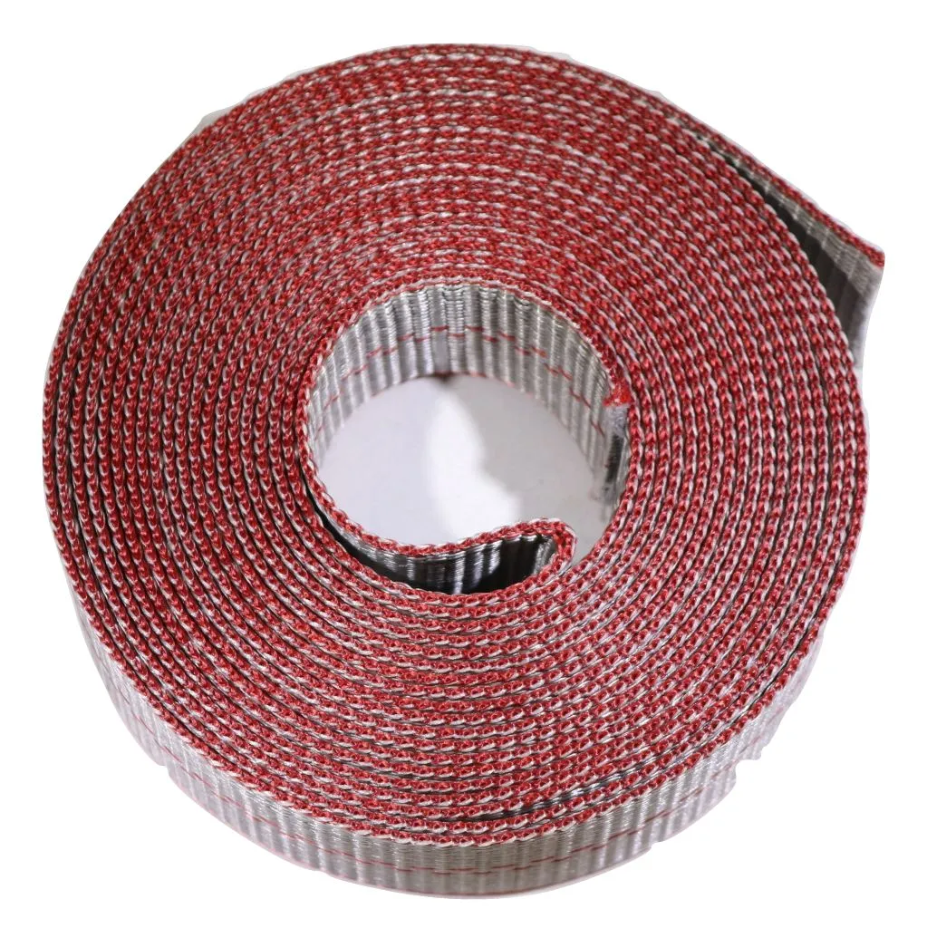 2" Heavy Duty Grey Webbing w/ Red Edge Guard - 12,000 lb. MBS
