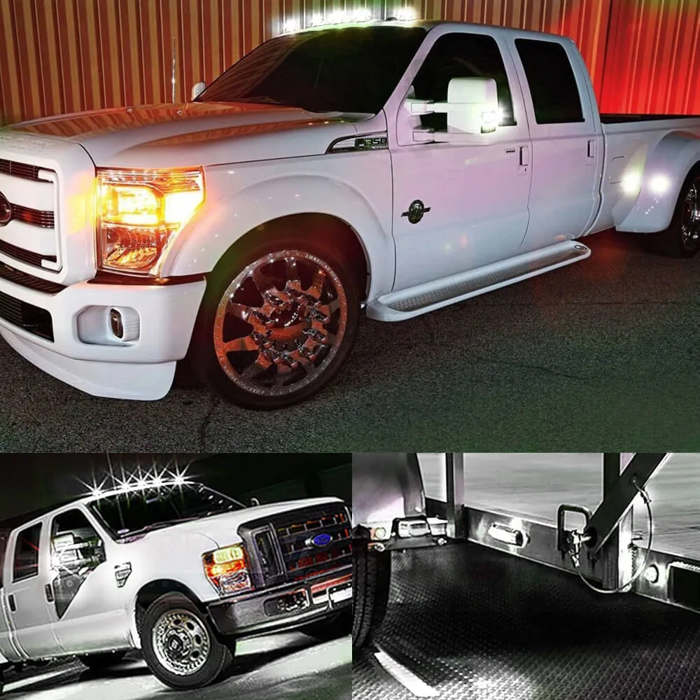 3/4 Inch Smoked LED Side Marker lights Round Bullet Mini Size 3LEDs Truck Trailer(10pcs/20pcs)