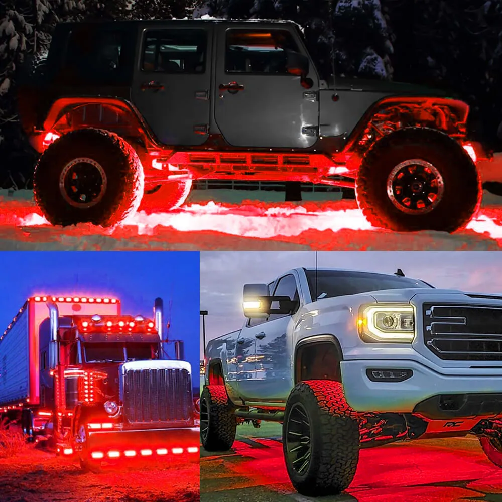 3.9 Inches Slim LED Side Marker Lights 6 LEDs Smoked Len for Truck Trailer RV Spare Tire Cover 10pcs