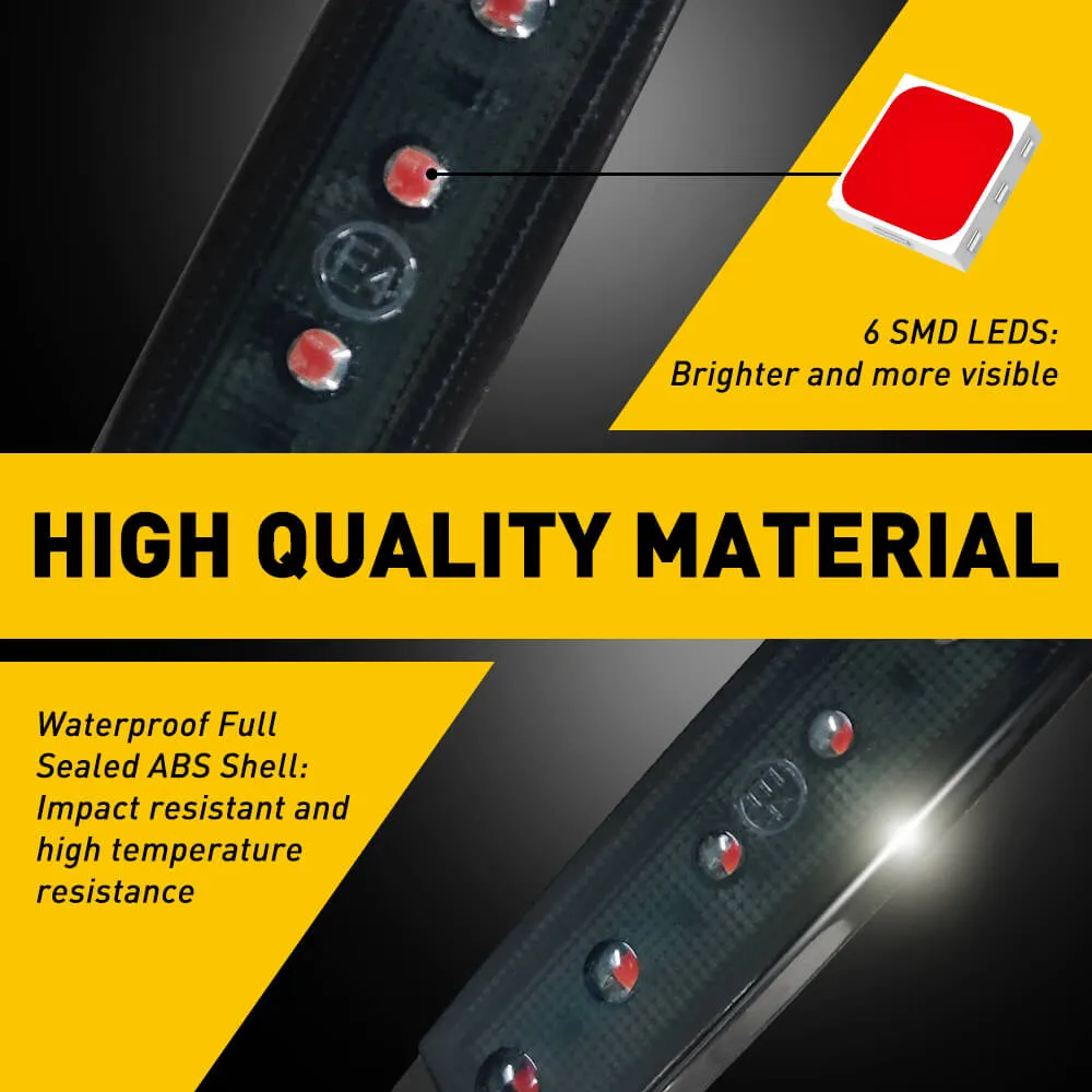 3.9 Inches Slim LED Side Marker Lights 6 LEDs Smoked Len for Truck Trailer RV Spare Tire Cover 10pcs