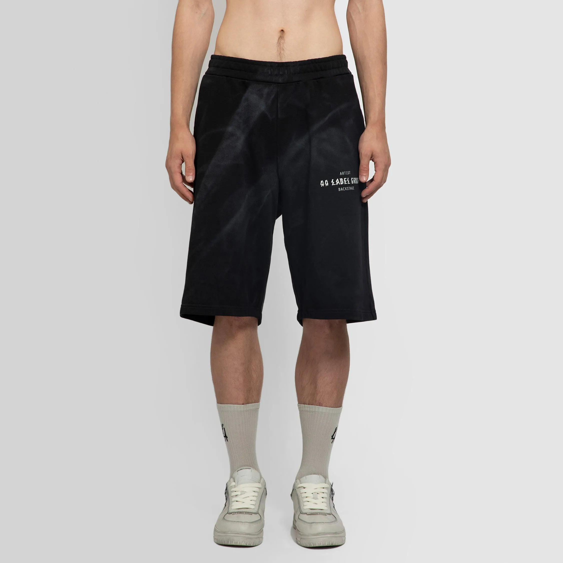 44 LABEL GROUP MAN BLACK SHORTS & SKIRTS