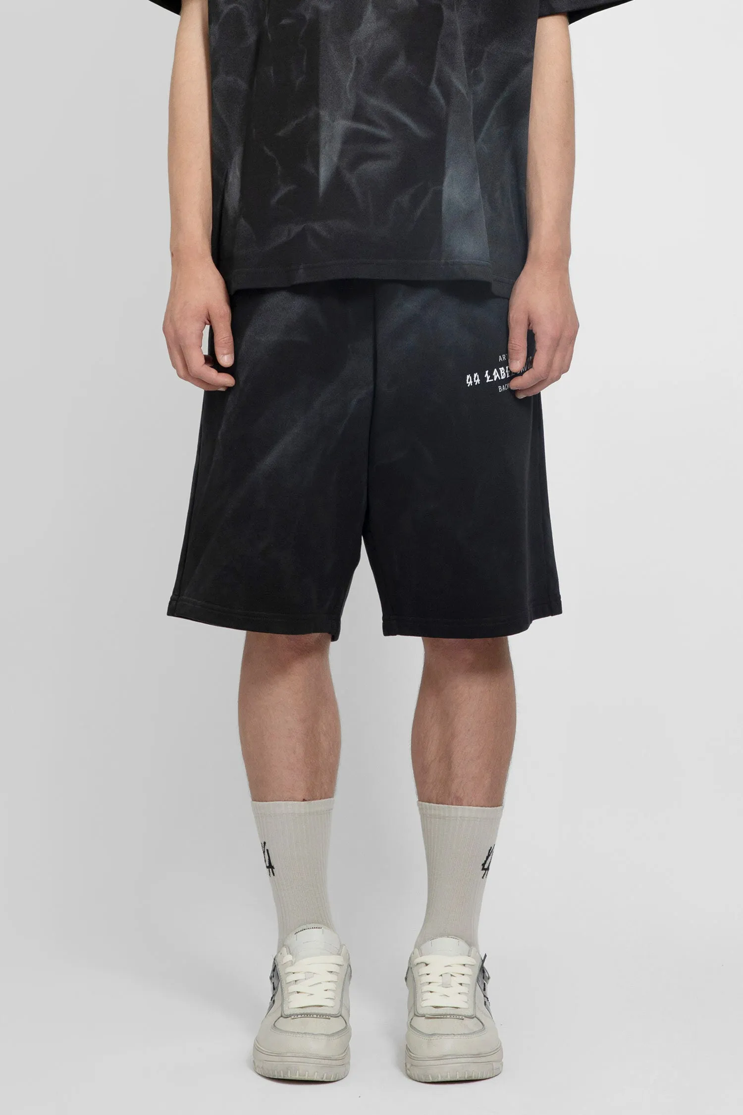 44 LABEL GROUP MAN BLACK SHORTS & SKIRTS
