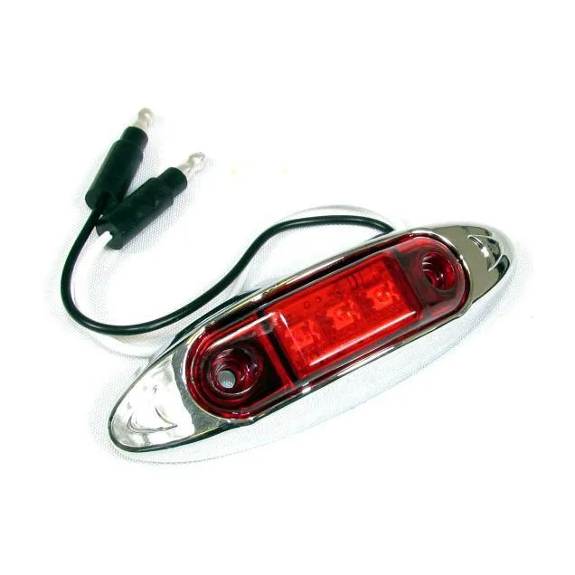 4" X 1 1/4" Red Clearance/Marker Trailer Led Light With 3 Leds And Red Lens | F235200