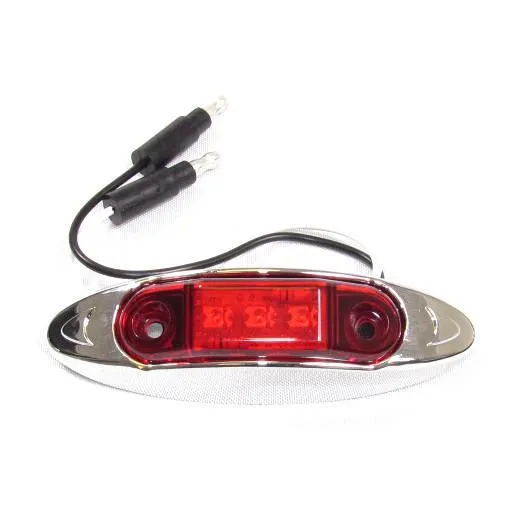 4" X 1 1/4" Red Clearance/Marker Trailer Led Light With 3 Leds And Red Lens | F235200