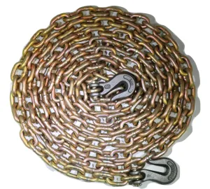 5/16" x 20 Ft  G70 Transport Chain w/ Clevis Grab Hooks USA | 100 PACK