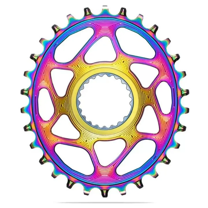 Absolute Black Oval MTB Chainring 1X Direct Mount Shimano HG  12 Speed Rainbow