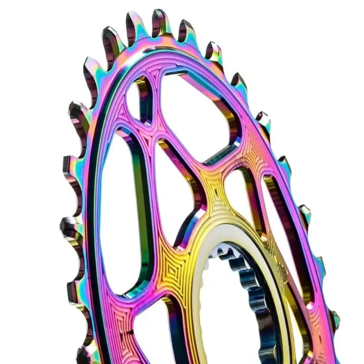 Absolute Black Oval MTB Chainring 1X Direct Mount Shimano HG  12 Speed Rainbow