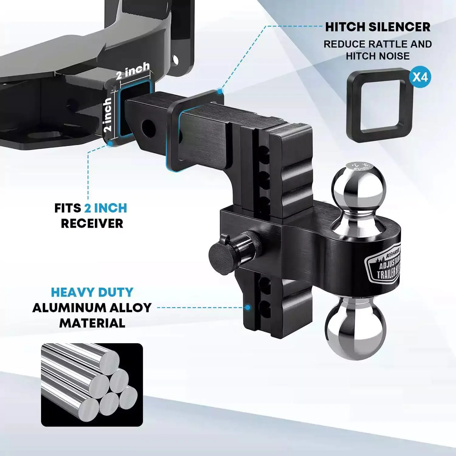 Adjustable Trailer Hitch Kit
