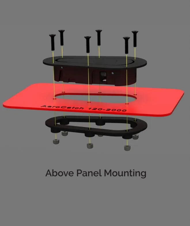 AeroCatch 120 Above Panel Xtreme Series Locking Latch Kit - Carbon Fiber Look - 120-3100