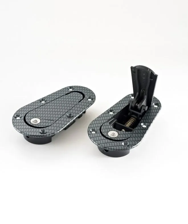 AeroCatch 120 Above Panel Xtreme Series Locking Latch Kit - Carbon Fiber Look - 120-3100