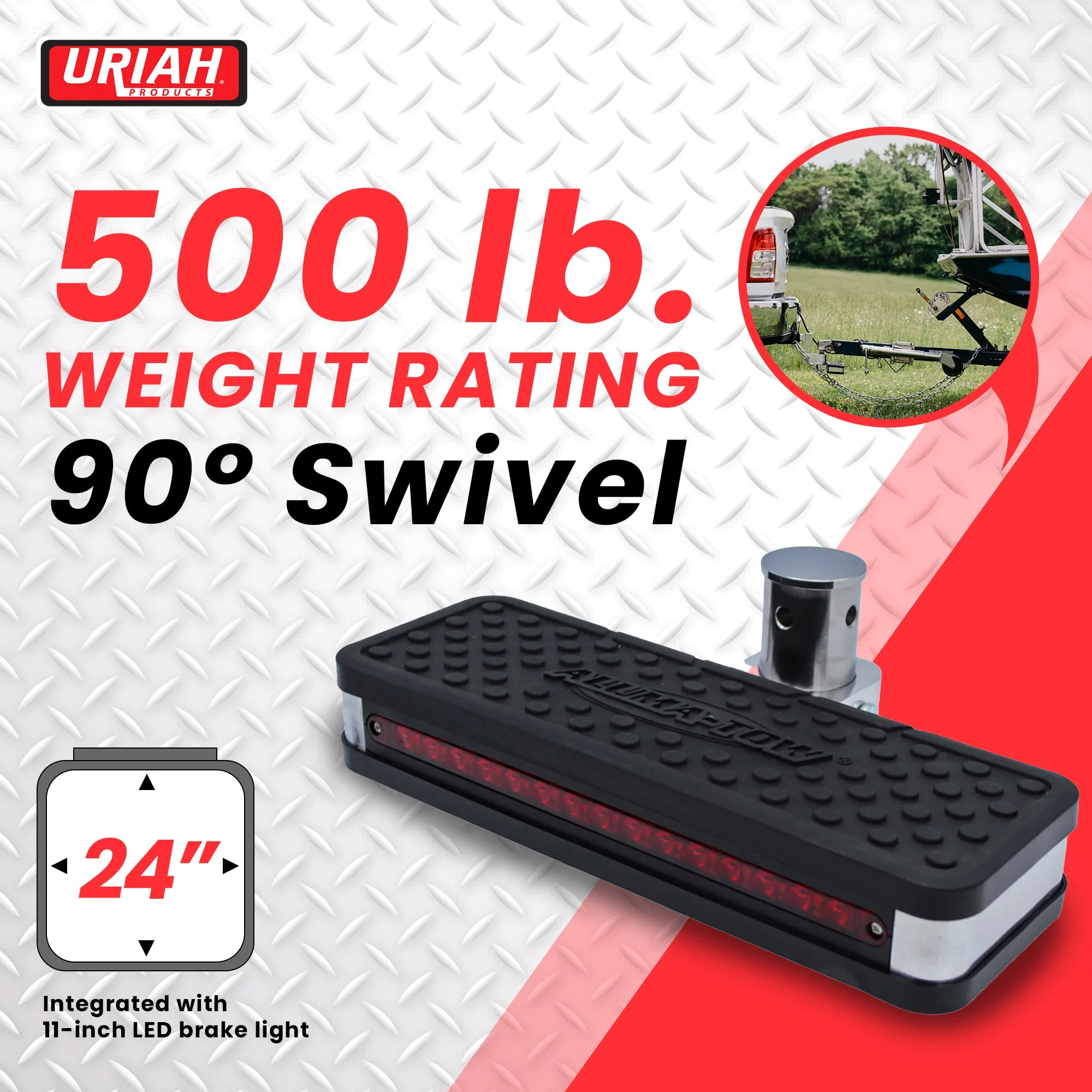 Aluma-Tow Aluminum Tow Step w/ 24" Long 4 Trailer Electrical Connector(Open Box)