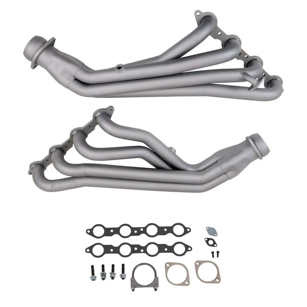 BBK Air Intake Chevy Silverado / GMC Sierra 1500 (1999-2002) 1-3/4" Long Tube Exhaust Headers Titanium / Polished Silver