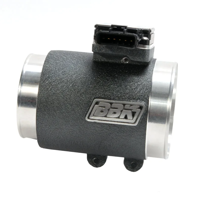 BBK Performance Mass Airflow Meter - 76 mm - Aluminum Housing - Black Powder Coat - 24 lb Injectors - Cold Air Intakes - Ford Mustang 1986-93