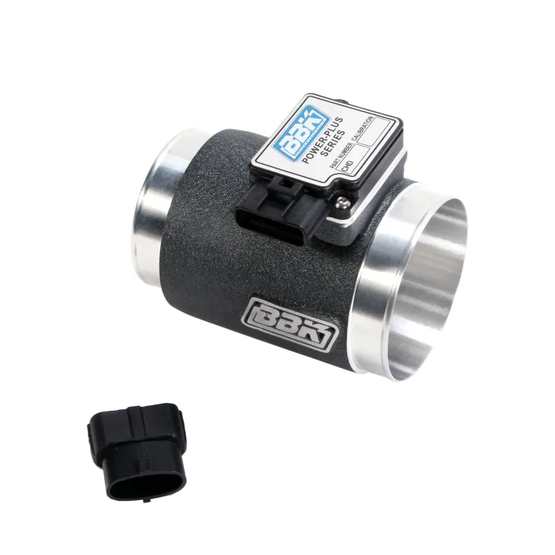 BBK Performance Mass Airflow Meter - 76 mm - Aluminum Housing - Black Powder Coat - 24 lb Injectors - Cold Air Intakes - Ford Mustang 1986-93