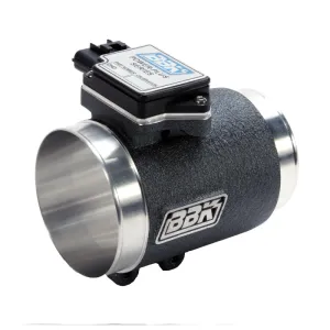BBK Performance Mass Airflow Meter - 76 mm - Aluminum Housing - Black Powder Coat - 24 lb Injectors - Cold Air Intakes - Ford Mustang 1986-93