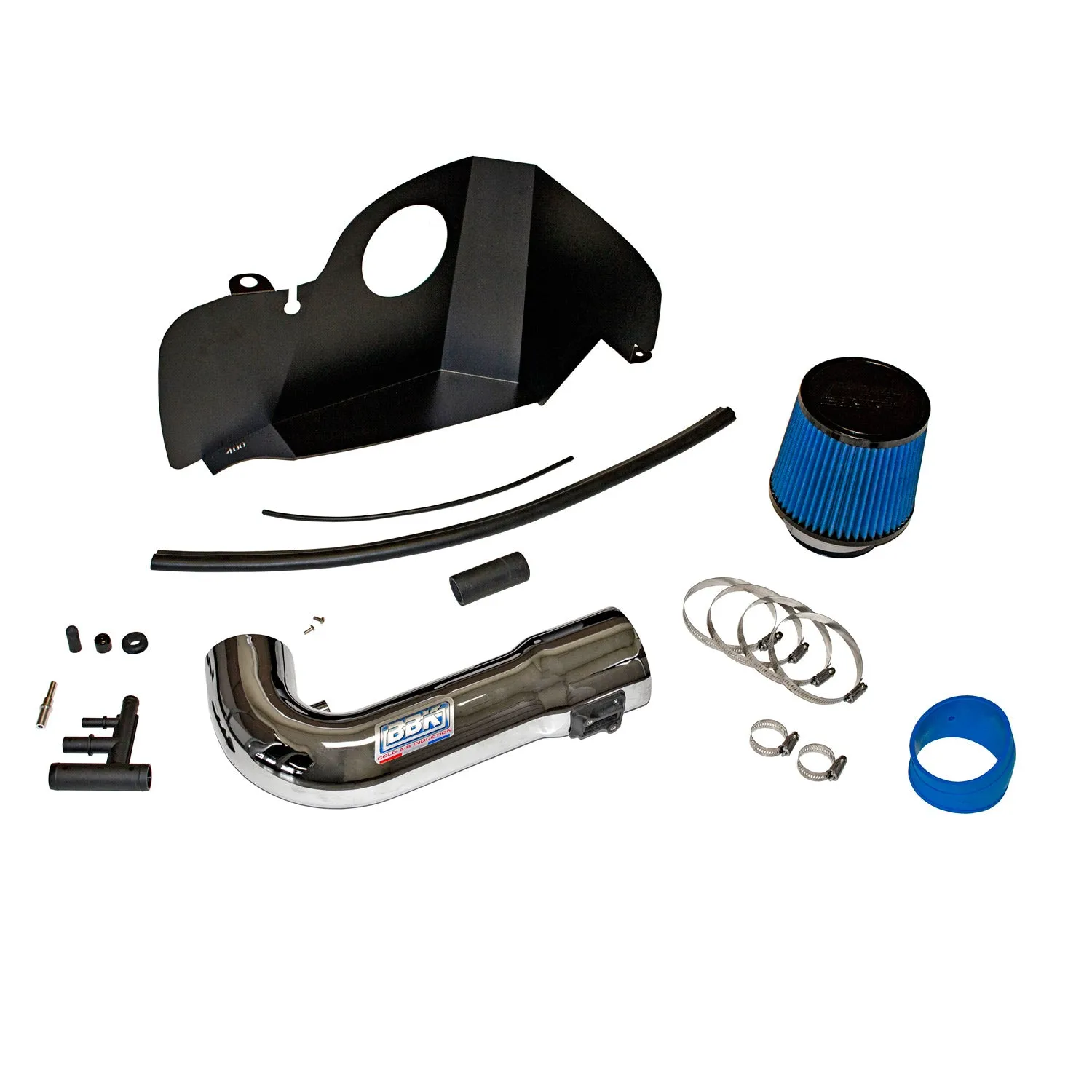 BBK Performance Parts 1452 2018-23 FORD MUSTANG 5.0 GT COLD AIR INTAKE KIT - Powder Chrome Finish