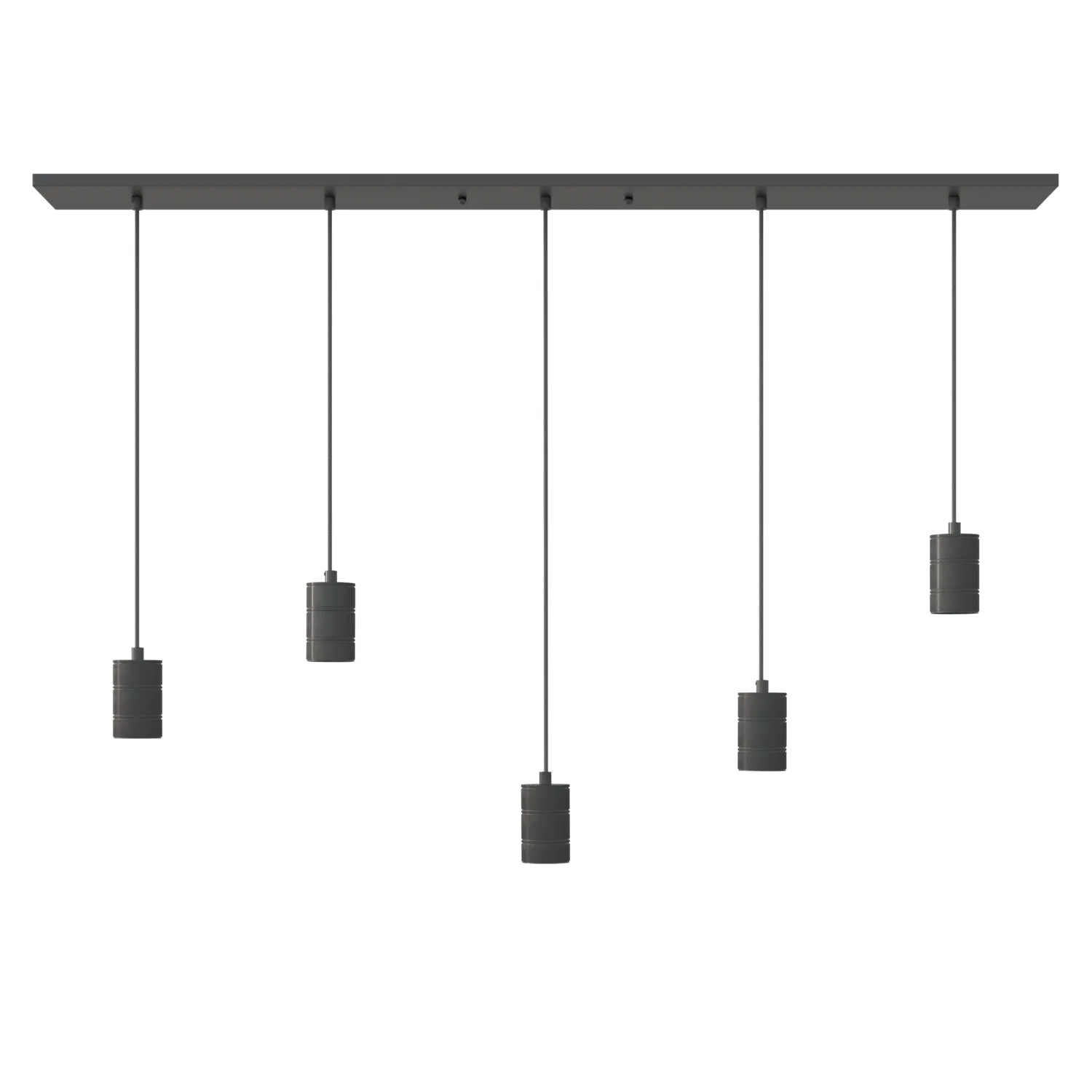 Calex Hanging Lamp - 5x E27 - 14 x 130 cm - Excl. Bulb - Black