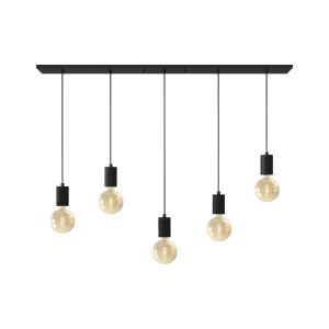 Calex Hanging Lamp - 5x E27 - 14 x 130 cm - Excl. Bulb - Black
