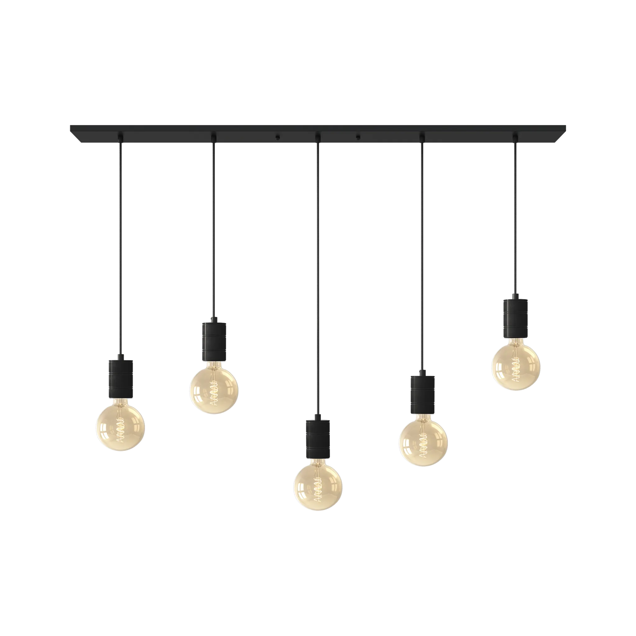 Calex Hanging Lamp - 5x E27 - 14 x 130 cm - Excl. Bulb - Black
