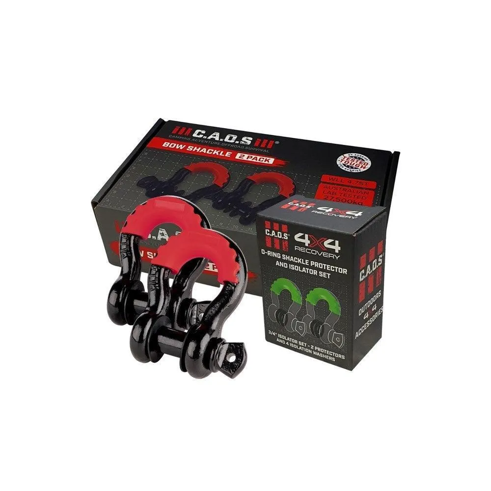 CAOS 2 Pack Shackles   Shackle Protector and Isolators