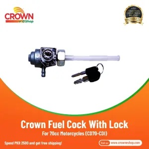 Crown Fuel Cock With Lock for 70cc Motorcycles (CD70-CDI)