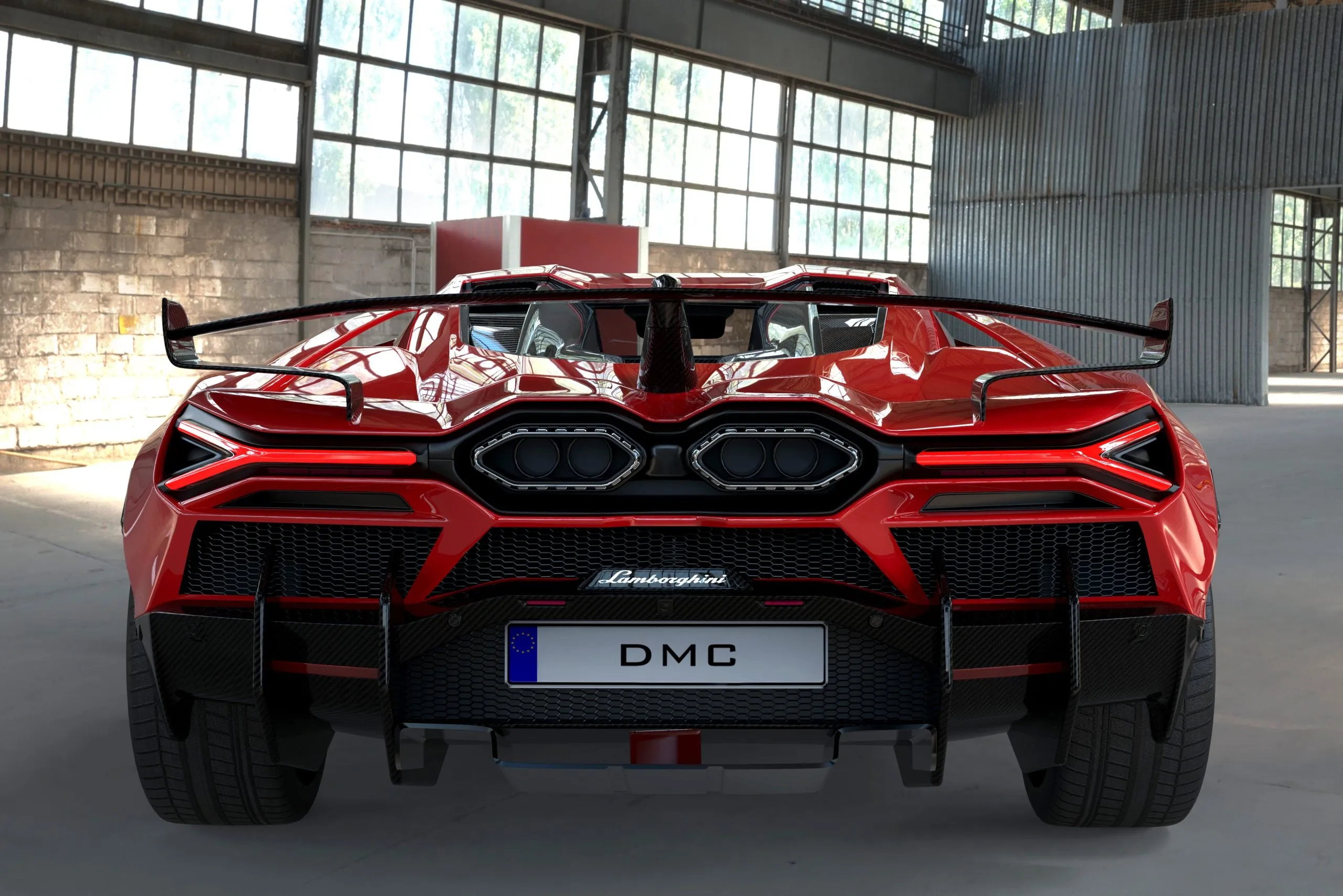 DMC Lamborghini Revuelto: Carbon Fiber Rear Bumper: Fits OEM LB744 Coupe & Spyder