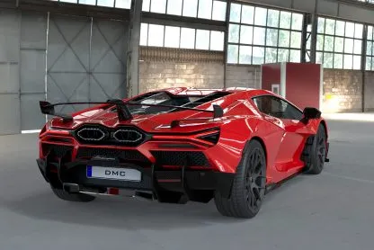 DMC Lamborghini Revuelto: Carbon Fiber Rear Bumper: Fits OEM LB744 Coupe & Spyder