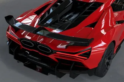 DMC Lamborghini Revuelto: Carbon Fiber Rear Bumper: Fits OEM LB744 Coupe & Spyder