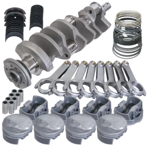Eagle Balanced Rotating Assembly Kit - 496 CID - Forged Crank - Forged Pistons - 4.250" Stroke - 4.310" Bore - 6.385" H-Beam Rods - BB Chevy