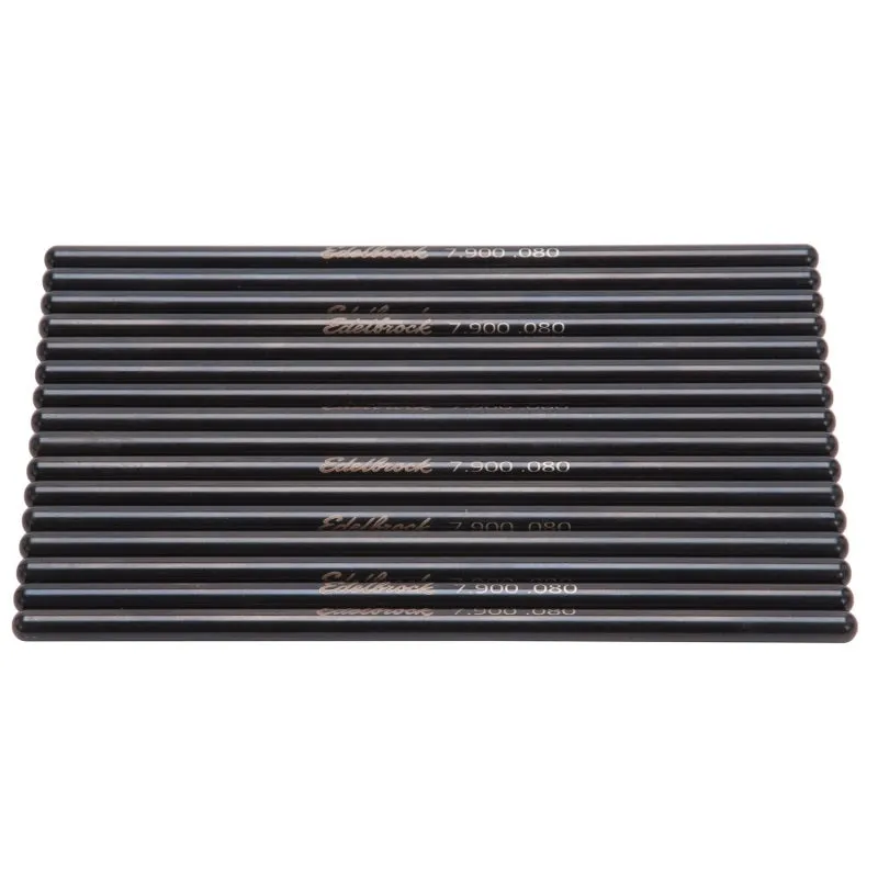 Edelbrock Pushrod - 7.900 in Long - 5/16 in Diameter - Hardened - Chromoly - Small Block Chevy - Set of 16