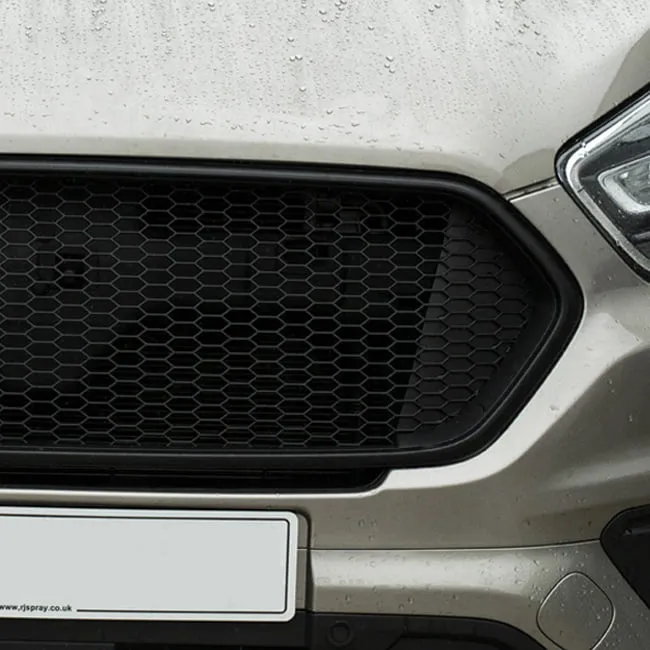 For Ford Transit Custom Front Badgeless Honeycomb Grille Gloss Black Styling Painted and Ready to Fit
