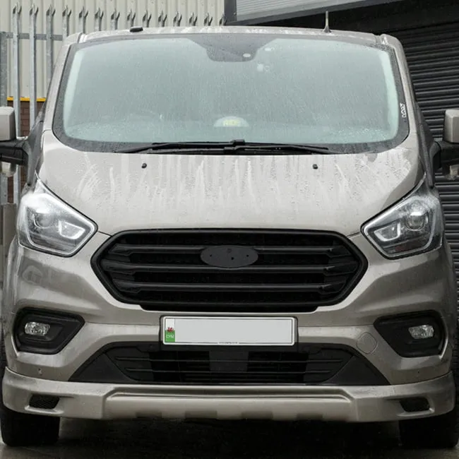 For Ford Transit Custom Front Grille OEM Style New Shape (Matte Black Base) Painted and Ready to Fit