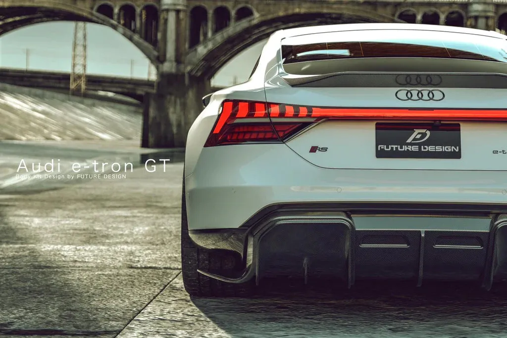 Future Design Blaze Carbon Fiber Rear Diffuser for Audi E-Tron GT