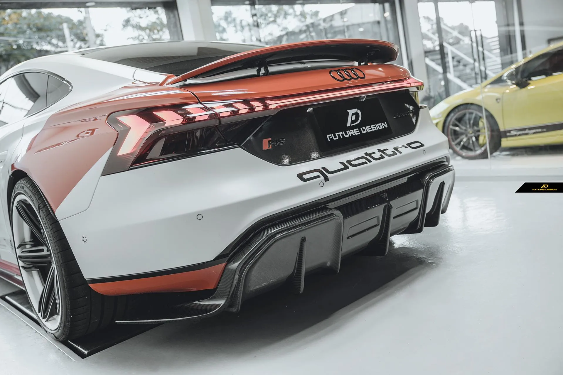 Future Design Blaze Carbon Fiber Rear Diffuser for Audi E-Tron GT