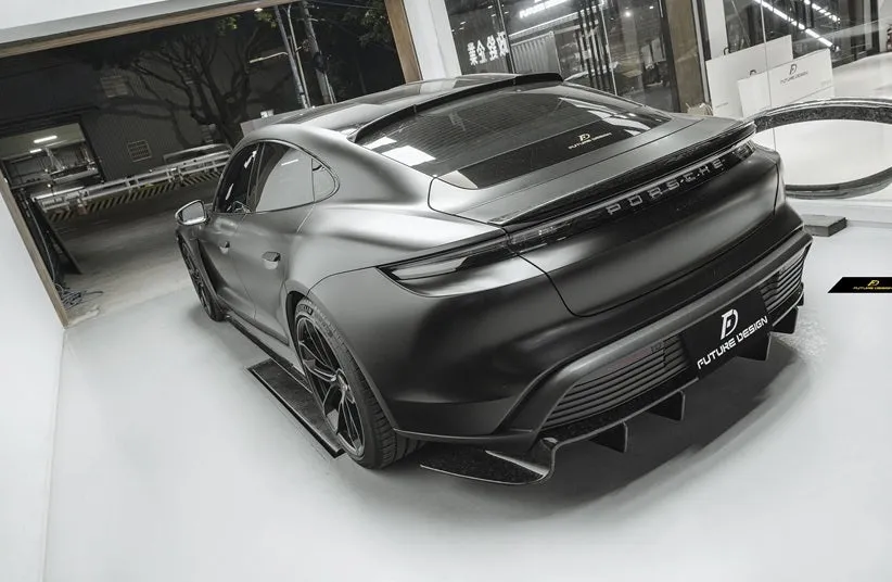 Future Design Carbon Fiber Rear Roof Spoiler for Porsche Taycan 2020 