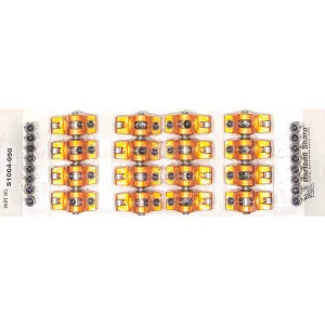 Harland Sharp Original Rocker Arm - 7/16 in Stud Mount - 1.50 Ratio - 0.050 in Offset - Full Roller - Orange Anodized - Small Block Chevy - Set of 16