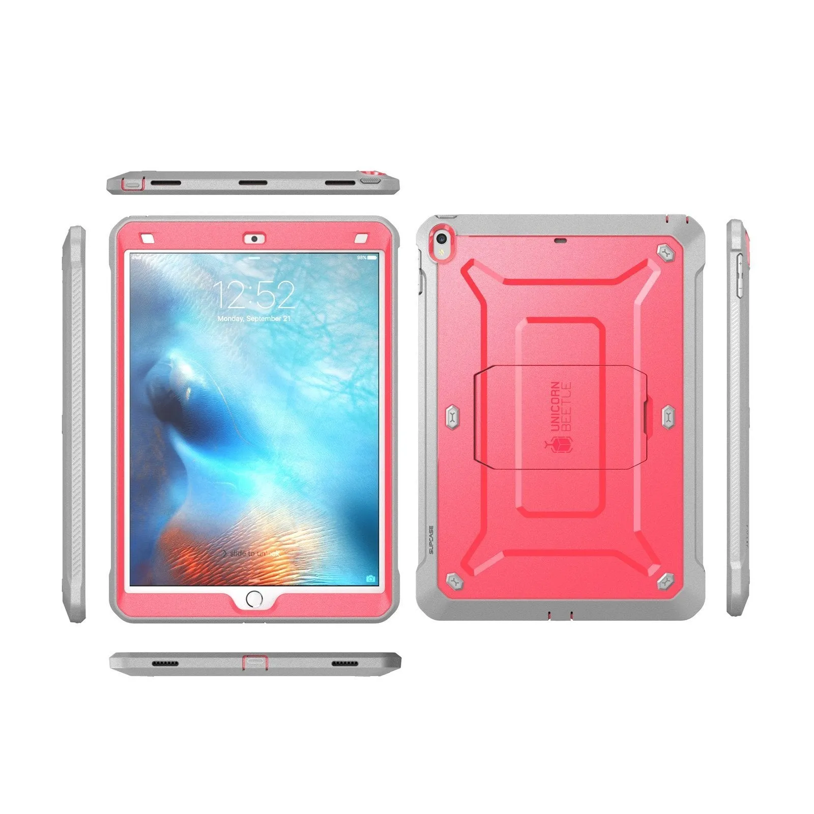 iPad Pro 10.5 inch (2017) Unicorn Beetle Rugged Case with Screen Protector-Pink