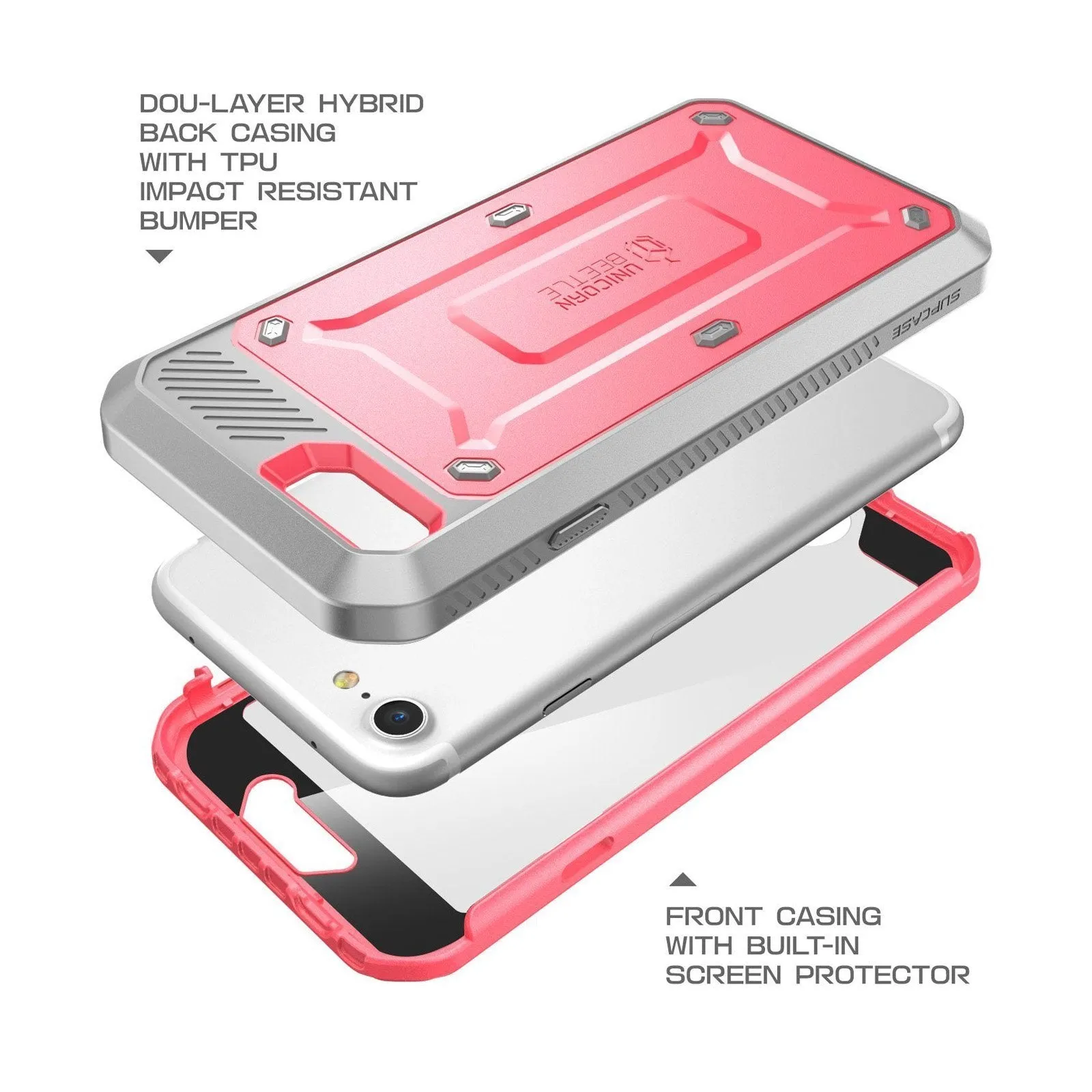iPhone 7 / 8 Unicorn Beetle Pro Full-Body Case-Pink