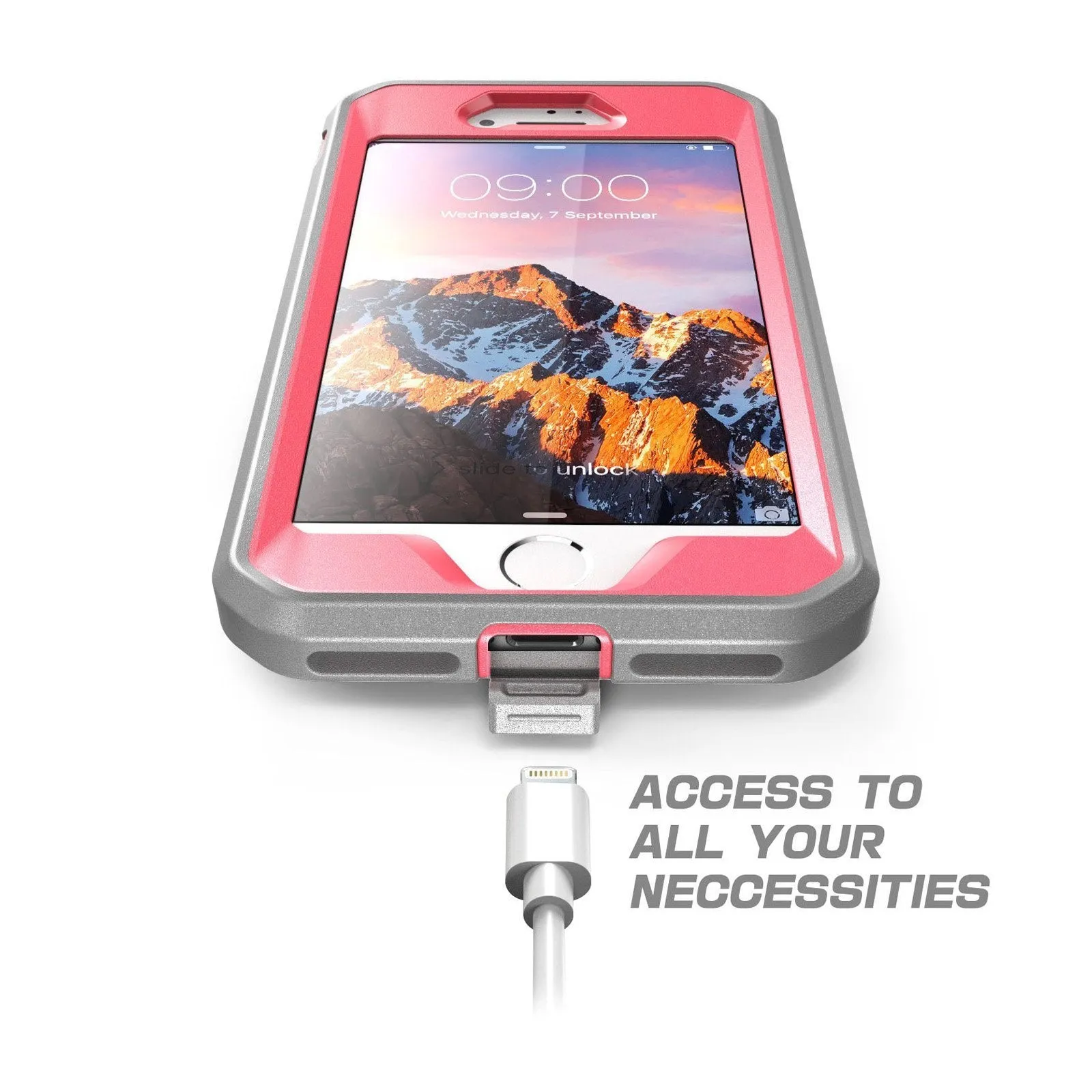 iPhone 7 / 8 Unicorn Beetle Pro Full-Body Case-Pink