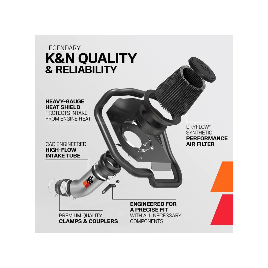 K&N Air Intake System Dodge Challenger 6.2L V8 (17-23) [DRYFLOW Series] 30-2553TTK