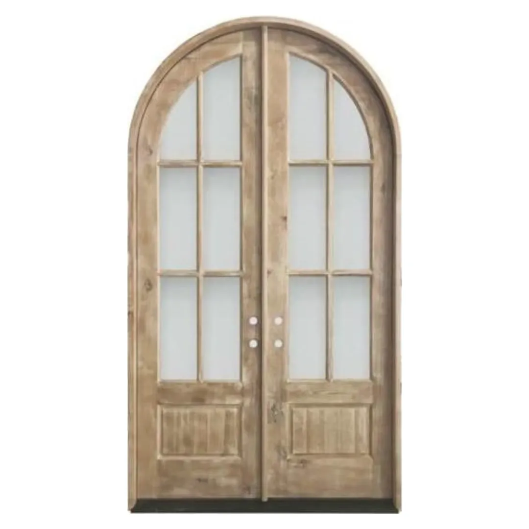 Knotty Alder Radius Top Exterior Door