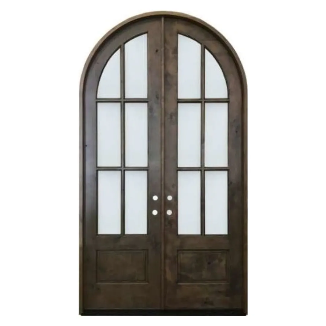Knotty Alder Radius Top Exterior Door
