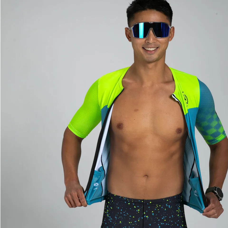 Mens LTD Triathlon Aero Jersey - Electric