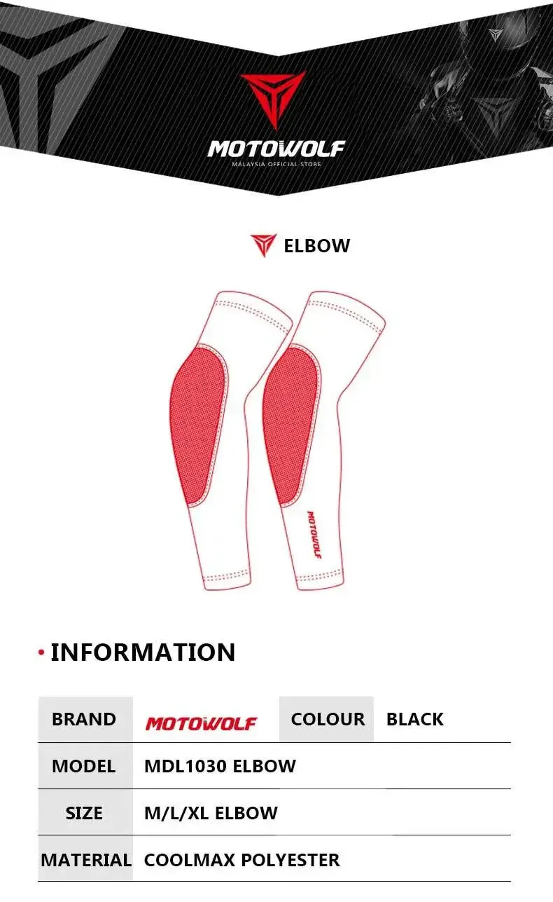 Motowolf Motocross Knee & Elbow Pad