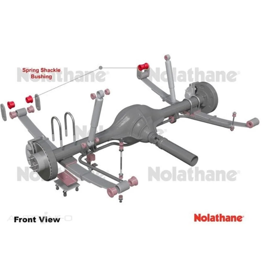 Nolathane Rear Leaf Spring Rear Eye and Shackle Bushing Kit - 47024