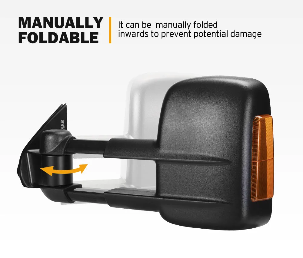Pair Extendable Towing Side Mirrors for Holden Colorado 2008-2011