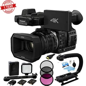 Panasonic HC-X1000 4K-60p/50p Camcorder with High-Powered 20x Optical Zoom and Professional Functions (Black)   3 Piece Filter Kit (Uv cpl fld)