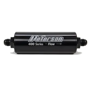 Peterson 400 Series Inline Oil Filter -10 AN Fittings - 60 Micron