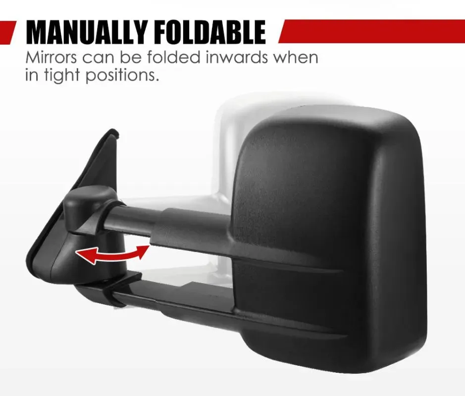 San Hima Extendable Towing Mirrors for Nissan Patrol GU Y61 1997-2016