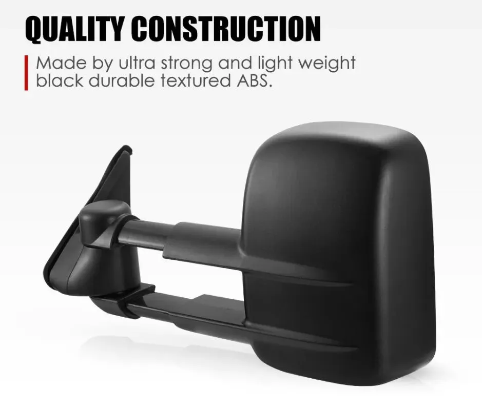 San Hima Extendable Towing Mirrors for Nissan Patrol GU Y61 1997-2016